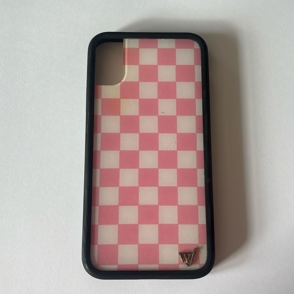 Wildflower iPhone XS/X Case - Pink Checker